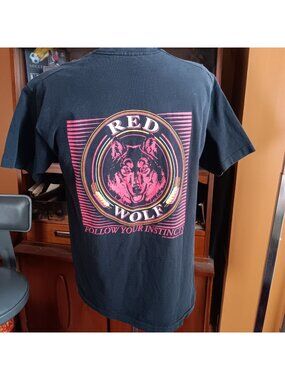 Vintage T-shirt Single Stitch Large 1994 Red Wolf Beer Anheuser-Busch
